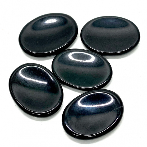 Black Onyx Thumb Worry Stone